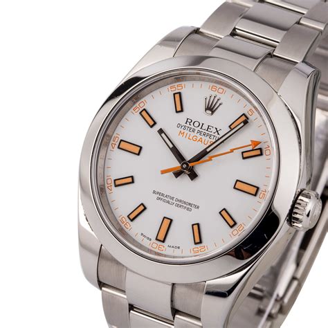 rolex milgauss white